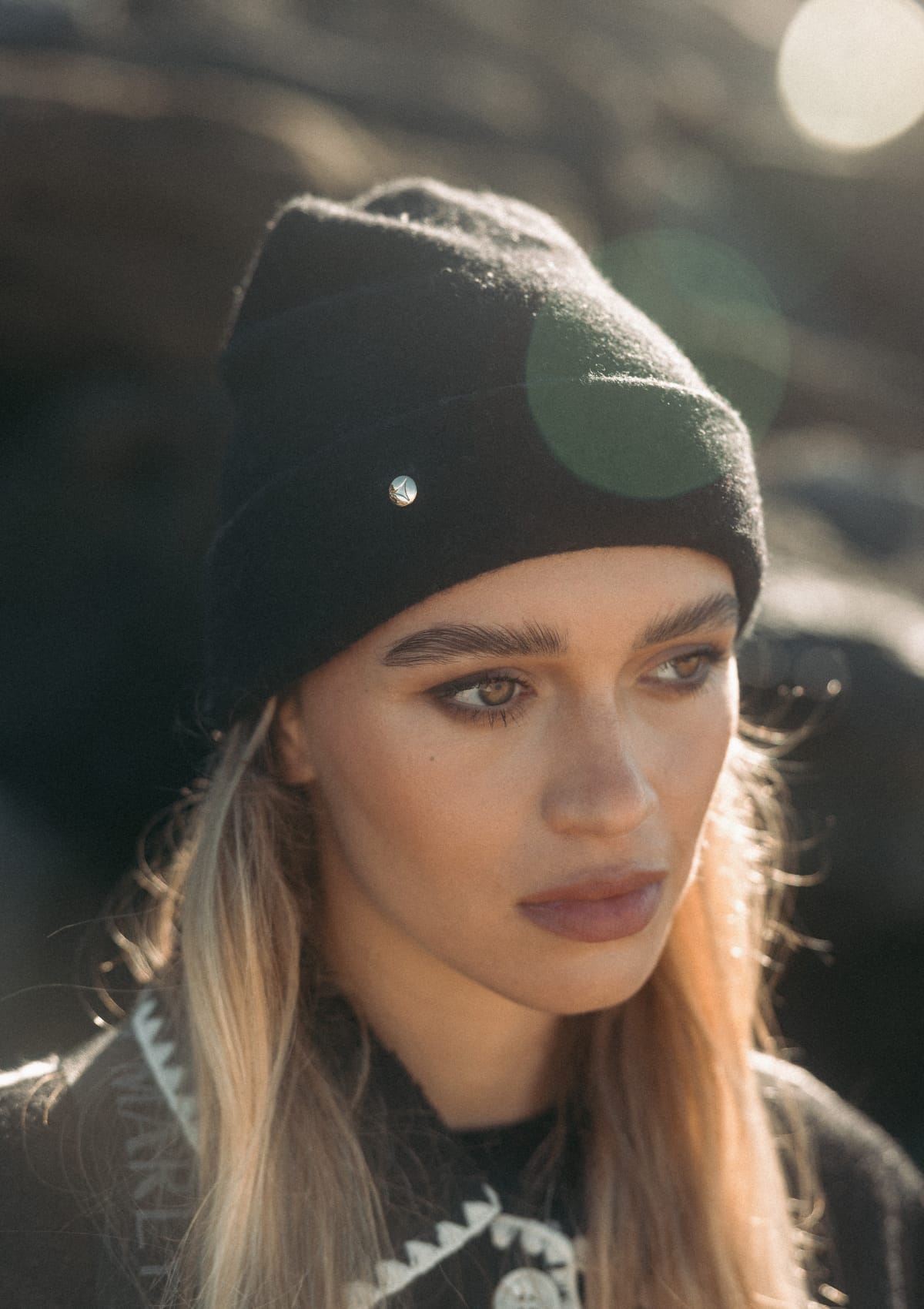 Classic Beanie - Black/Greige