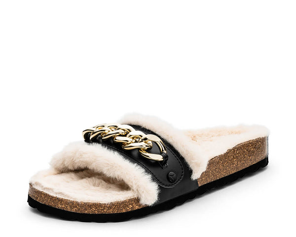 Gold Chain - Casual Cork Fur Black PS1