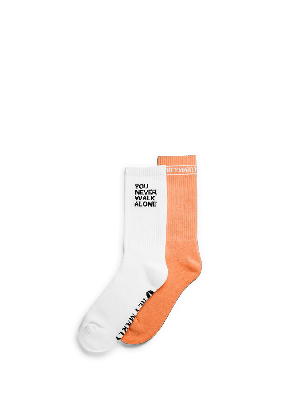 Signature Socks - Peach/White