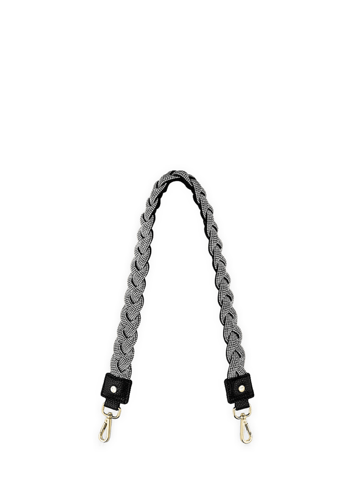 Braided Glitter Strap - Black