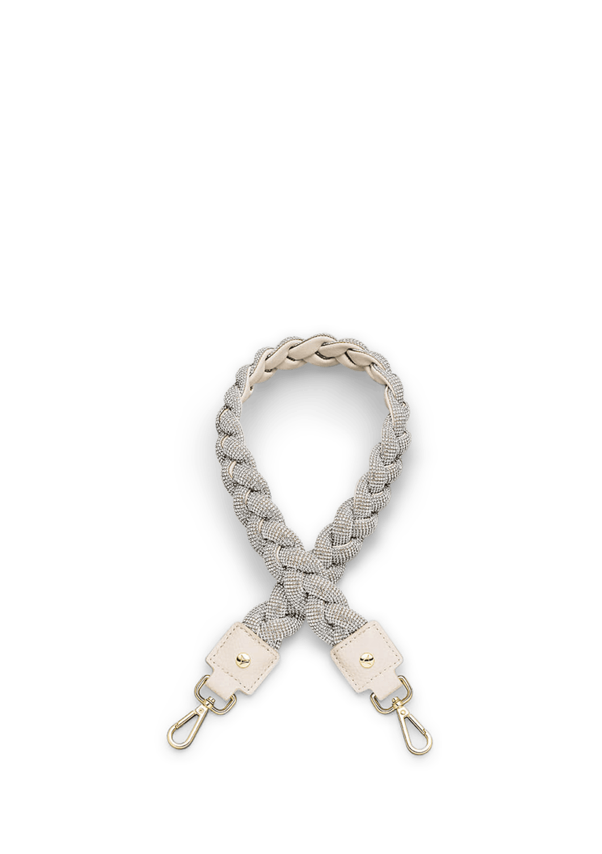 Braided Glitter Strap - Crema