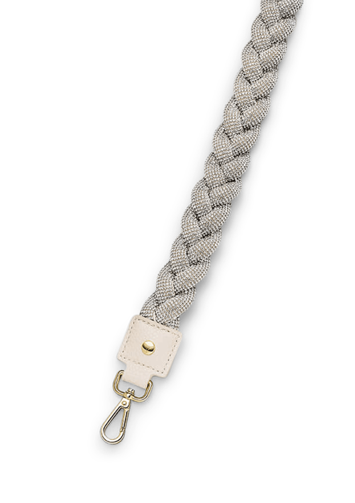 Braided Glitter Strap - Crema