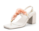 Soft Flower - Block Heel Mid Crema TS