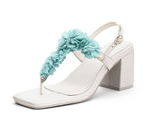 Soft Flower - Block Heel Mid Crema TS