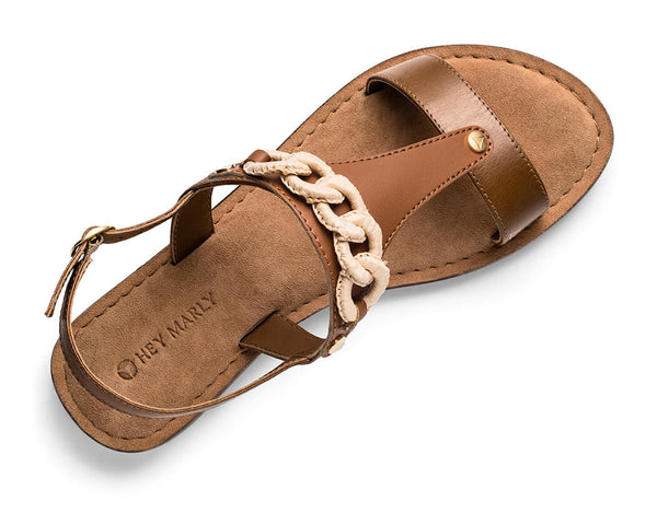 Raffia Chain - Comfort Riemen Cognac TS