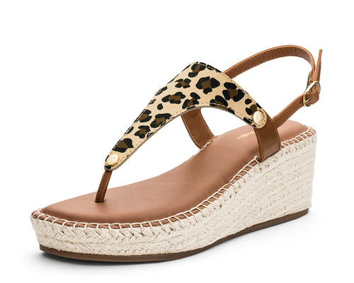 Animal Print - Wedge Bast Mid Cognac TS