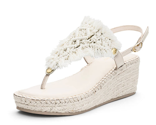 Boho Bliss - Wedge Bast Mid Crema TS