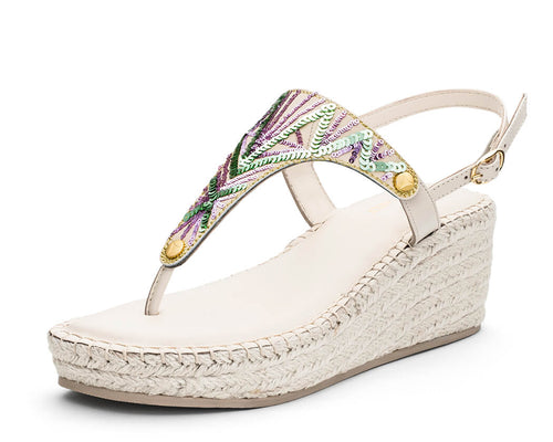 Summer Glam - Wedge Bast Mid Crema TS