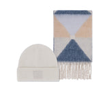 Hey Beanie & Cozy Scarf - Crema / Blue