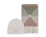 Hey Beanie & Cozy Scarf - Crema / Green